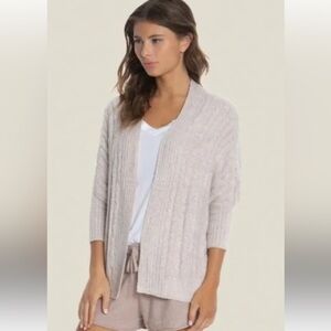 Barefoot Dreams  CozyChic Lite Cable Cardigan Shrug Sweater in  Sz XXS/XS